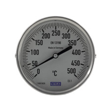ترمومتر | گیج دما  صفحه 10 استیل افقی WIKA A52.100 0-500 c