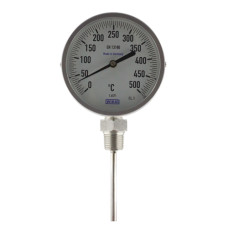 ترمومتر | گیج دما  صفحه 10 استیل عمودی WIKA R52.100 0-500c